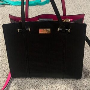 Kate Spade Black Tote with Pink Accents